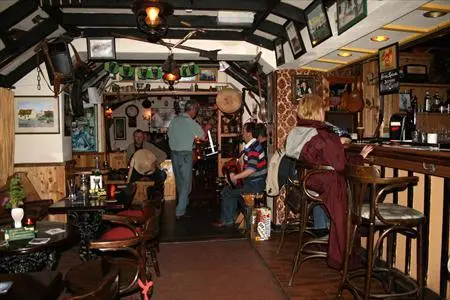 Musicians playing a traditional session at the bar